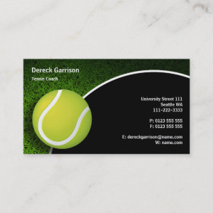 Carte De Visite Entraîneur de tennis   Leçons de pratique de forma