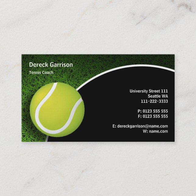 Carte De Visite Entraîneur de tennis | Leçons de pratique de forma (Devant)