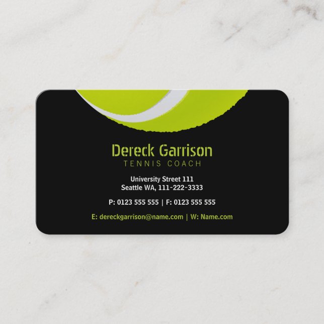 Carte De Visite Entraîneur de tennis | Leçons de pratique de forma (Devant)
