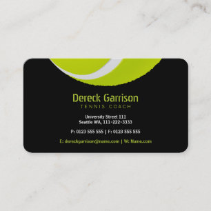Carte De Visite Entraîneur de tennis  Leçons de pratique des for