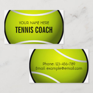 Carte De Visite Entraîneur de tennis pour enfants Instructeur spor