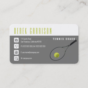 Carte De Visite Entraîneur de tennis professionnel   Raquette de t