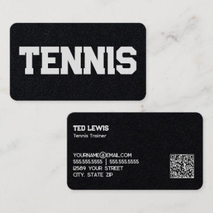 Carte De Visite Entraîneur de tennis QR personnalisé