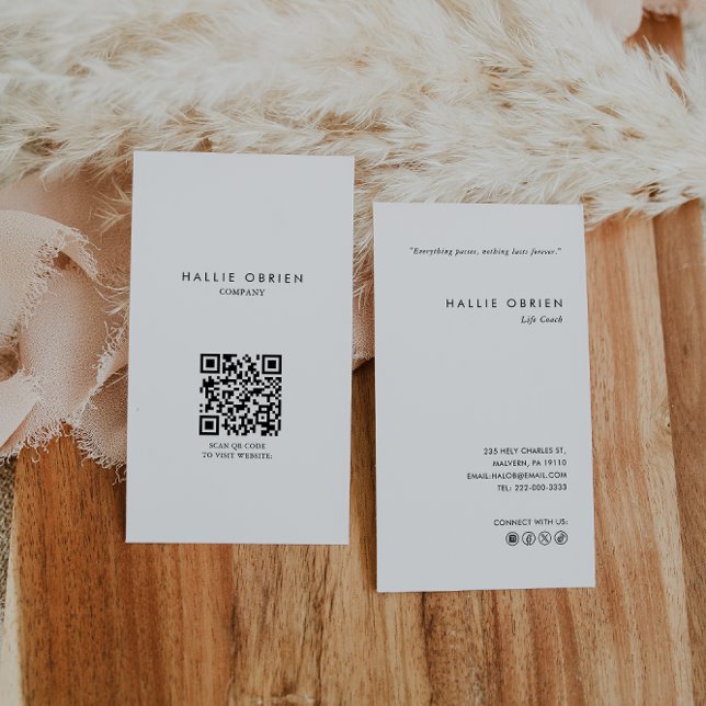 Carte De Visite Entraîneur de vie professionnelle sur mesure minim (Créateur téléchargé)