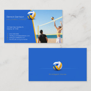 Carte De Visite Entraîneur de volley-ball   Leçons de pratique de 
