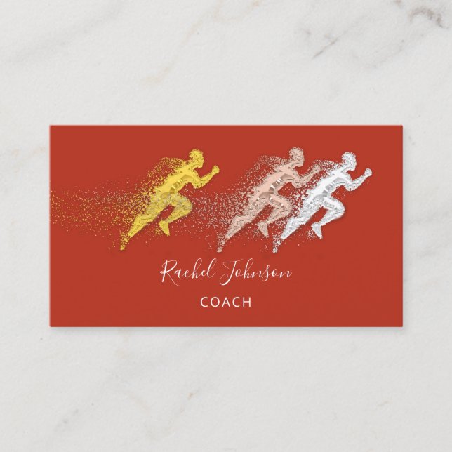 Carte De Visite Entraîneur d'entraîneur sportif assistant QR (Devant)
