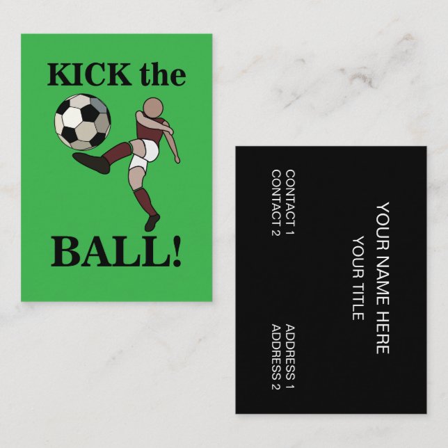 Carte De Visite Entraîneur d'entraîneur sportif de football (Devant / Derrière)