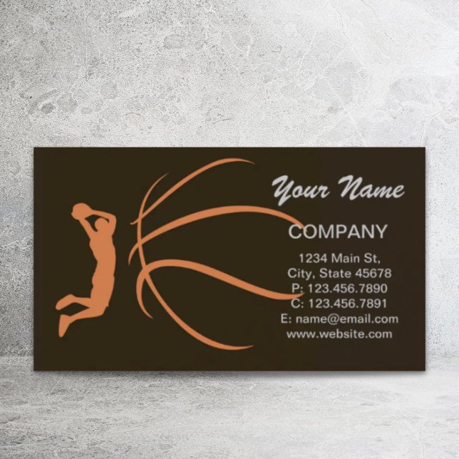 Carte De Visite Entraîneur d'entraîneurs sportifs Instructeur de s (Basketball Athlete Business Card)