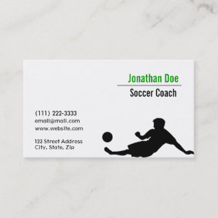 Carte De Visite Entraîneur du football