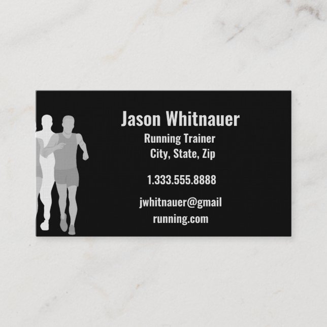 Carte De Visite Entraîneur en marche ou personnel, instructeur de  (Devant)