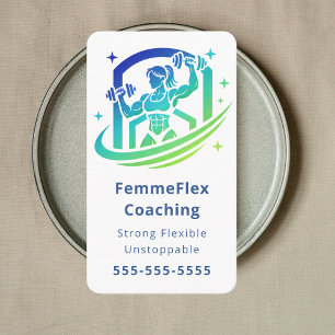 Carte De Visite Entraîneur en Musculation Entraîneur Personnel Fém