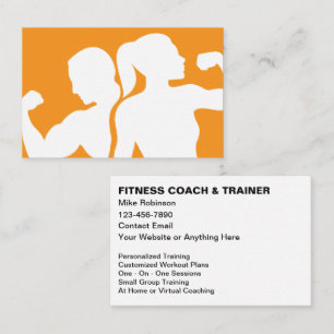 Carte De Visite Entraîneur et Coach de Fitness Moderne