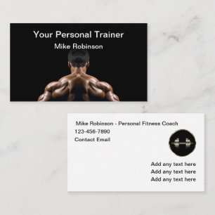 Carte De Visite Entraîneur Et Entraîneur Personnel De Fitness
