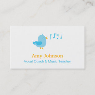 Carte De Visite Entraîneur et professeur de musique vocaux