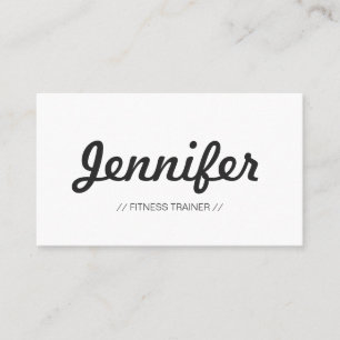 Carte De Visite Entraîneur Fitness - Design Simple Concise