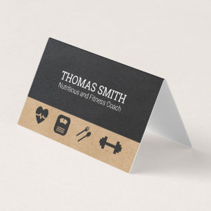 Carte De Visite Entraîneur Fitness   Santé nutritionniste