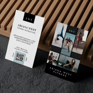 Carte De Visite Entraîneur Personnel de Fitness avec Grille de Pho