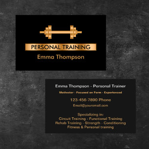 Carte De Visite Entraîneur Personnel de Fitness Chic