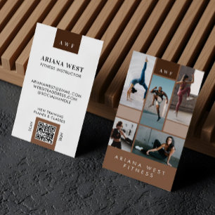Carte De Visite Entraîneur Personnel de Fitness Coach avec Grille