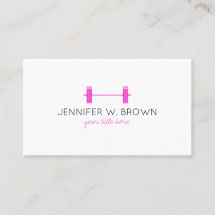 Carte De Visite Entraîneur Personnel de Fitness Dumbell Rose