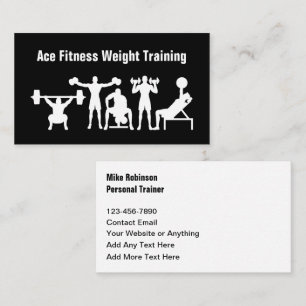 Carte De Visite Entraîneur Personnel de Fitness et Coach