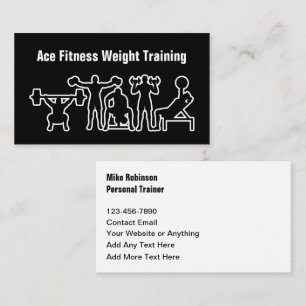 Carte De Visite Entraîneur Personnel de Fitness et Coach
