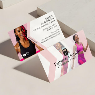 Carte De Visite Entraîneur Personnel de Fitness Kettlebell Monogra