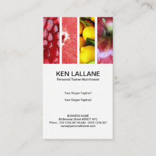 Carte De Visite Entraîneur personnel de fruits superbes nutritifs
