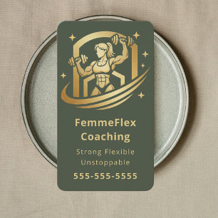 Carte De Visite Entraîneur Personnel Fille Fitness Entraîneur de G