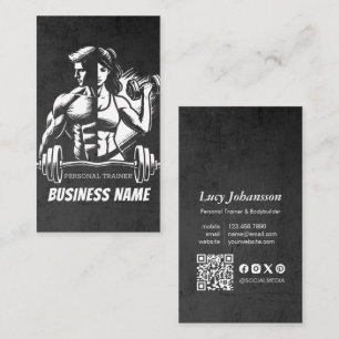 Carte De Visite Entraîneur Personnel Fitness Bodybuilding Gym Dumb