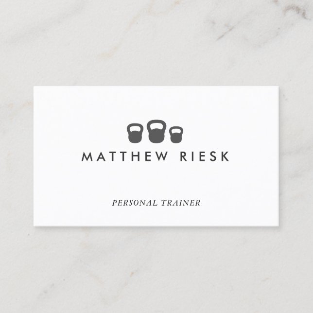 Carte De Visite Entraîneur personnel Fitness KettleBell (Devant)