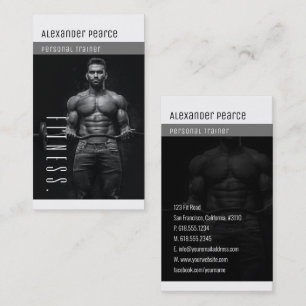 Carte De Visite Entraîneur personnel Fitness Sports actifs