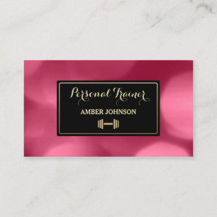 Carte De Visite Entraîneur Personnel Magenta Bokeh