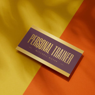 Carte De Visite Entraîneur Personnel Moderne Fitness bordeaux Et O