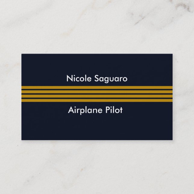 Carte De Visite Entraîneur pilote d'avion (Devant)