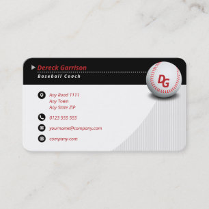 Carte De Visite Entraîneur professionnel   Baseball Master Sport