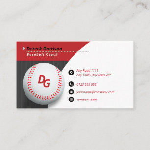 Carte De Visite Entraîneur professionnel   Baseball Master Sport
