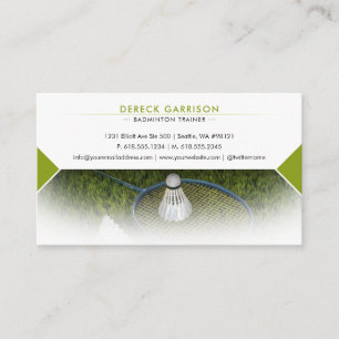 Carte De Visite Entraîneur professionnel de badminton   Coach