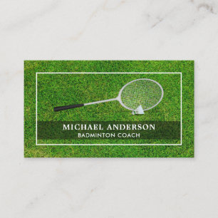Carte De Visite Entraîneur professionnel de Badminton Racket Shutt