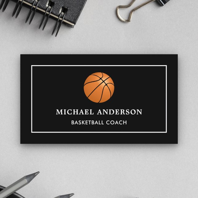 Carte De Visite Entraîneur professionnel de basketball des sports  (Créateur téléchargé)