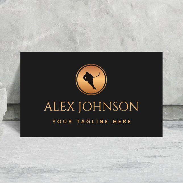 Carte De Visite Entraîneur professionnel de hockey sur glace Logo  (Créateur téléchargé)