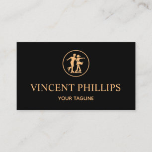 Carte De Visite Entraîneur professionnel de patinage sur glace, lo