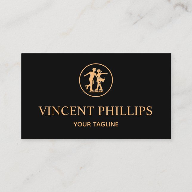 Carte De Visite Entraîneur professionnel de patinage sur glace, lo (Devant)
