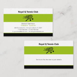 Carte De Visite Entraîneur Professionnel   Maître de Tennis Sport