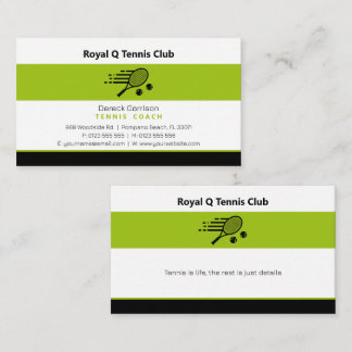 Carte De Visite Entraîneur Professionnel | Maître de Tennis Sport