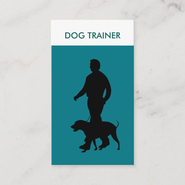 Carte De Visite Entraîneur professionnel moderne de chiens de deux (Devant)