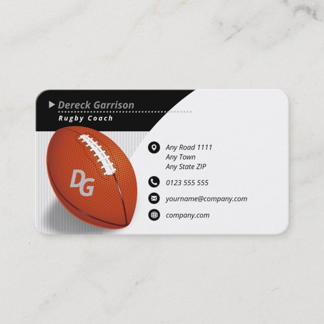 Carte De Visite Entraîneur professionnel | Rugby Master Sport (Devant)