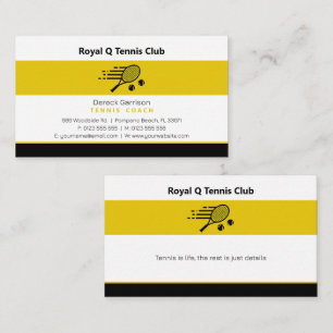 Carte De Visite Entraîneur professionnel Tennis Master Sport