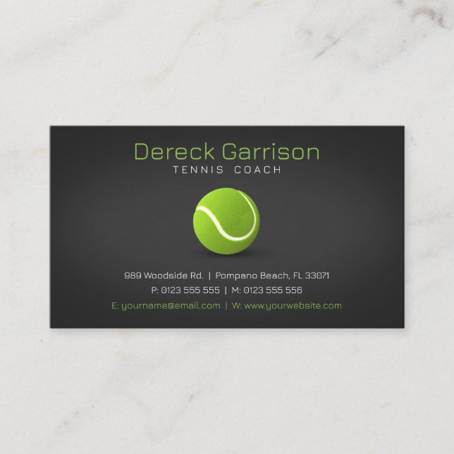 Carte De Visite Entraîneur professionnel | Tennis Master Sport (Devant)