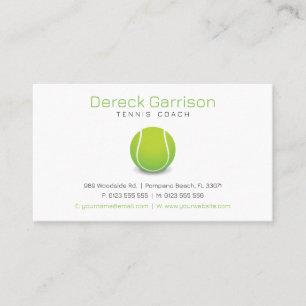 Carte De Visite Entraîneur professionnel   Tennis Master Sport